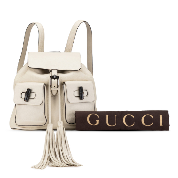Pre-Loved Gucci Leather Bamboo Tassel Backpack - Picture 10 of 10